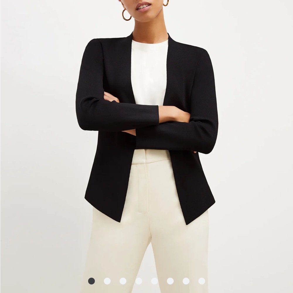 MM. Lafleur Wolf Black Open-Front Knit Cardigan Jardigan size XL